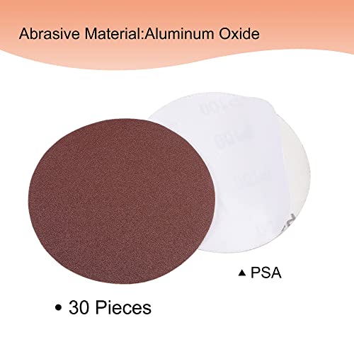 uxcell 5-Inch PSA Sanding Disc Aluminum Oxide Adhesive Back Sandpaper 100 Grit 30 Pcs - style: 100 Grit