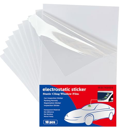 Large Car Windshield Sticker, Windshield Applicator, Clear Window Cling for Car - size: 10 pieces / 11.8 x 15.7 inches