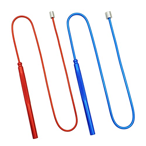 VASTOOLS Flexible Magnetic Pickup Tool Set, 2LB & 5LB, 26" Bendable Extension Magnetic Pickup,Flexible Magnet for Narrow Space - style: Red&Blue