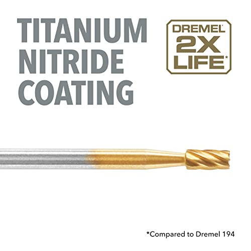 Dremel Max Life 194HP 1/8" (3.2mm) High Performance Rotary Carving Bit, 2-Pack - size: 1/8 in