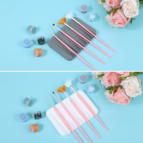 2pcs Paint Brush Holder, Silicone Washable Paintbrush Organizer Stand
