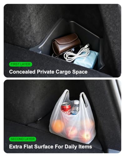 Xprite Rear Trunk Storage Bins for 2025-2026 Tesla Model Y Juniper 5-Seat
