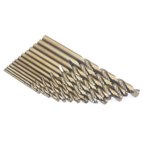 Metric Cobalt Drill Bits Set 1.5-6.5mm 13PCS, M35 high speed steel, high hardness straight shank drill, mechanical or hand drill for drilling, suitable for stainless steel, iron, copper and aluminum. - size: 1.5-6.5 mm (13 Count)