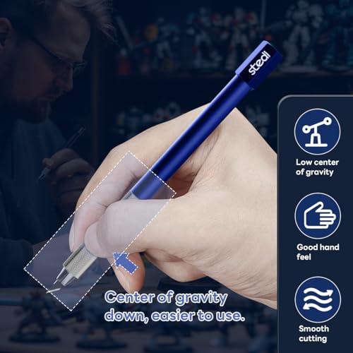 Stedi All Metal Craft Hobby Knife Kit, Model Hobby Making Tools - color: Blue