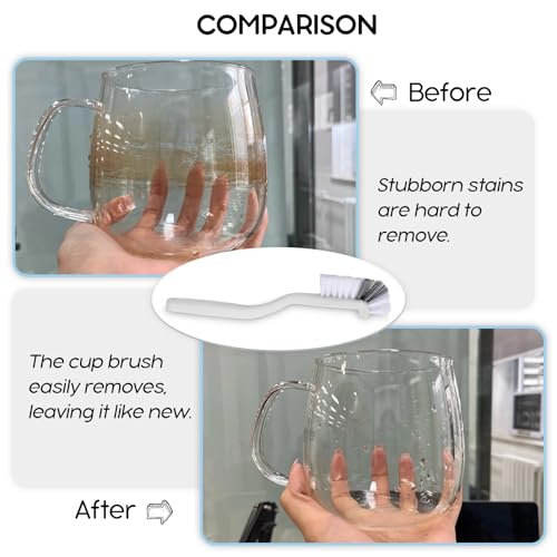 9 Pack Crevice Cleaning Brush Set, Hard Bristle Detail Brush Set for Deep Cleaning Kitchen, Bathroom, Grout, Sink, Bottle, Blender, Corners, Tight Spaces