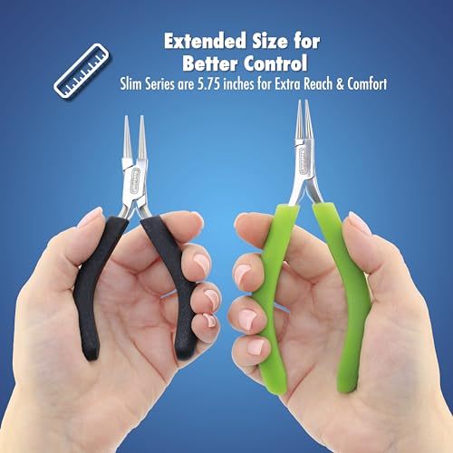 Beadalon Designer Series Slim Pliers - Chain Nose, Black - color: Black, style: Chain Nose, Black