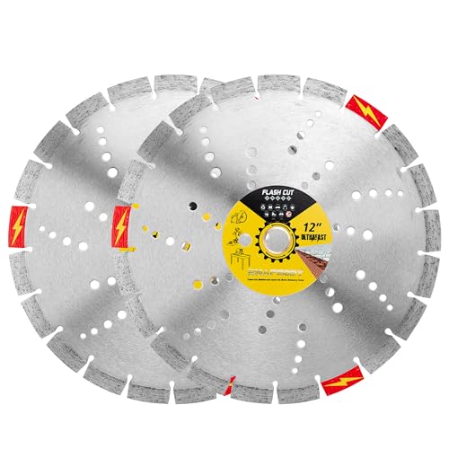 RHAPSODY 12Inch Ultrafast Diamond Saw Blade 2Pcs,Segmented General Purpose - size: 12''