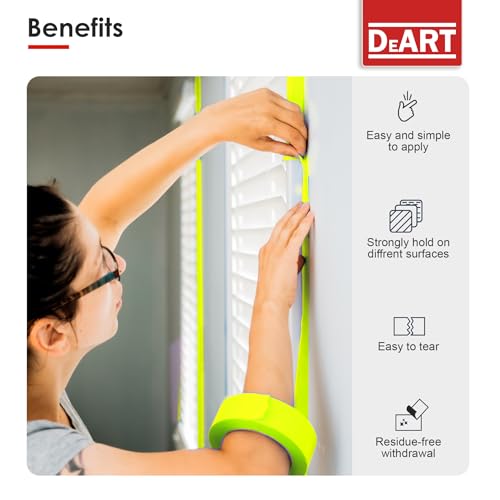 DEART Colored Masking Painters Labeling Tape Masking Tape 1 inch Color Painter Tapes for Arts & Crafts Labeling or Coding, Art Supplies Color Tape Rolls, Colorful Craft Tapes - size: 1 inch (56 Yd)