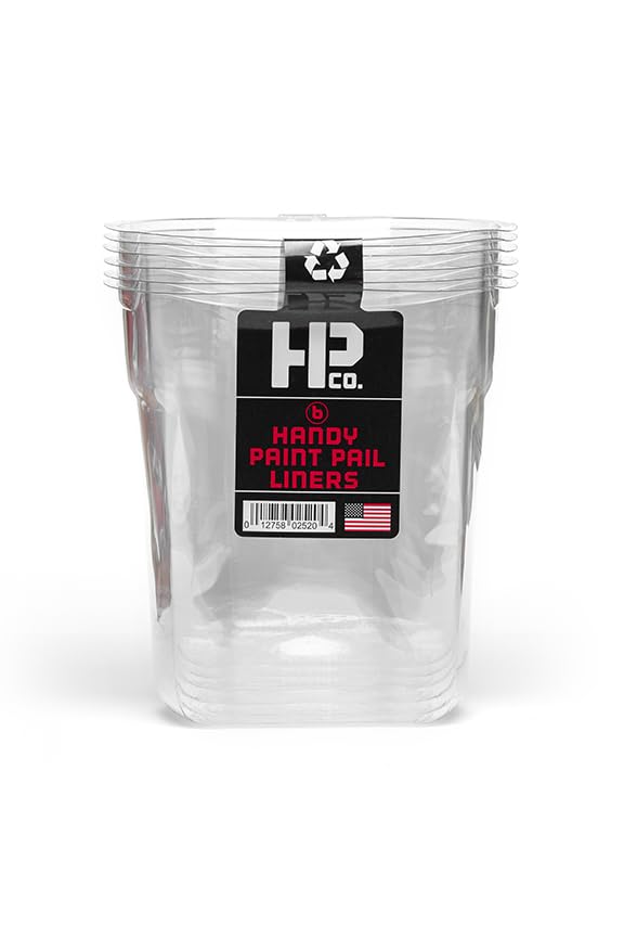 Handy Paint Pail Kit, Disposable Liners and Paint Brush for Trim, Cut-Ins, and Small Painting Projects, Active Painter’s Dream Package, Red Kit 1