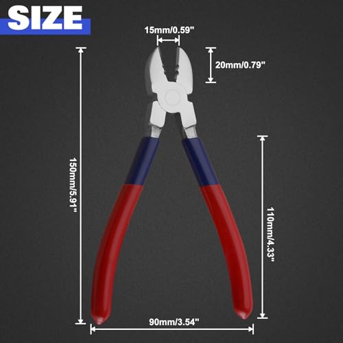 6 Inch Diagonal Cutting Pliers Diagonal Cutting Pliers with Wire Stripping Holes Side Cutters Pliers Wire Cutters for Crafting Wire - style: 6"Diagonal Cutting Pliers