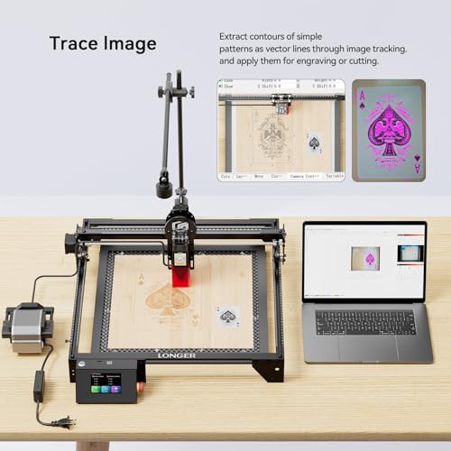 LONGER RAY5 Laser Engraver, 5000mW Laser Cutting Machine with Camera - size: 400 * 401mm