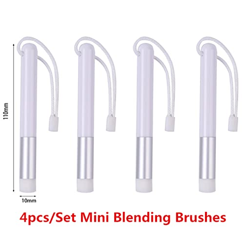 4PCS Mini Ink Paints Mixing Brush Blending Tools Smooth Ink Painting Small Brushes Hand Tools for DIY Scrapbooking Paper Cards Making - color: 4pcs(j)
