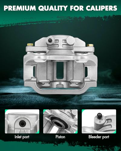 SCITOO 18B4854 18B4855 Rear Left & Right Disc Brake Calipers With Bracket - size: Rear[18B4854 & 18B4855]Silver
