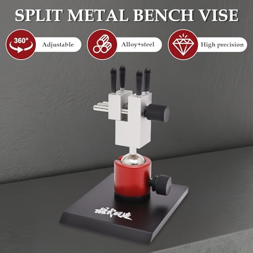 Mini Vise Table Top Clamp, Aluminum Alloy Small Bench Vice for Hobby Jeweler, 360° Rotatable Adjustable Workbench Tool for Jewelry Making DIY Project Craft Repair Tool