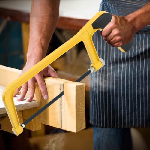 6-Inch Hacksaw, Extra Fine Cut Hand Saw with 2 Hacksaw Replacement Blades