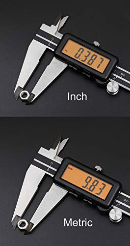 Accusize Digital Caliper, 12 in/300 mm Yellow LCD, Metric/Inch - color: Yellow LCD, size: 12" / 0-300mm