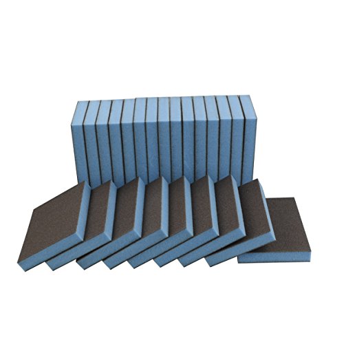 Kekow 24 Packs Wet Dry Sanding Sponge Set, Foam Blocks Sandpaper