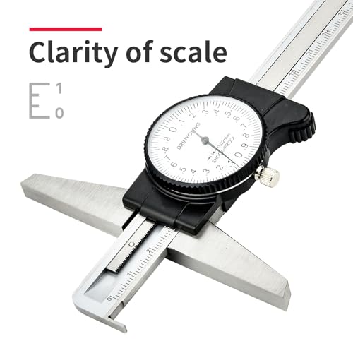 0-150 mm Professional Hook Depth Measuring Calipers, 0.02 mm Ultra Precision, Precision Measuring Tools DRINYOUNG(0-150 mm (Depth dial Caliper with Hook)) - size: 0-6" (Depth Dial Caliper with Hook)