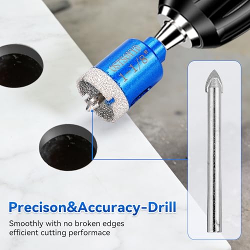 5 inch Diamond Hole-Saw Bits with Pilot Drill Bit 125mm Tile Hole Saws - size: 5'' | 125mm