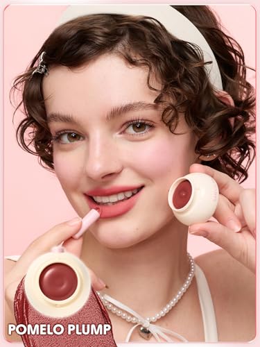 SHEGLAM Bounce Putty Pocket Lip Pot velvet Matte Lip Gloss Soft High Pigment Color Lip Stain with Brush-Pomelo Plump - color: Pomelo Plump