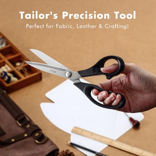 LIVINGO 10.5" Bent Fabric Scissors Tailor Sewing Shears - size: 10.5"