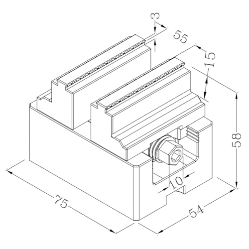 XinDian CNC Self-Centering Vise Precision Milling Machine Tool H54-8-55L - style: H54-8-55L