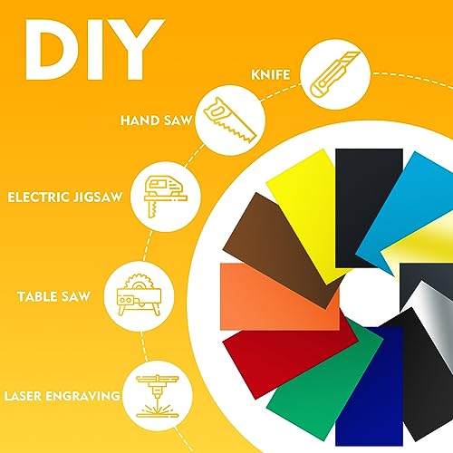Laser Engraving Blank ABS Double Color Plastic Sheet (12 Color) - color: 12 Color