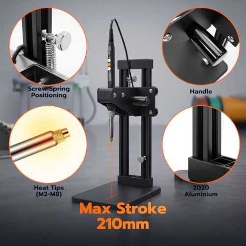Vertical Heat Set Insert Tool Press for Plastic Parts & 3D Print Components - color: ZW12H+