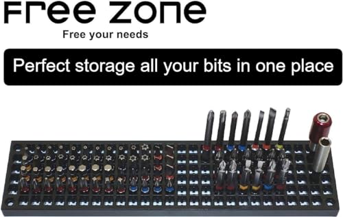 Free Zone Bit Organizer Set, 316-Hole 1/4" Hex Bit Toolbox Storage - color: Black