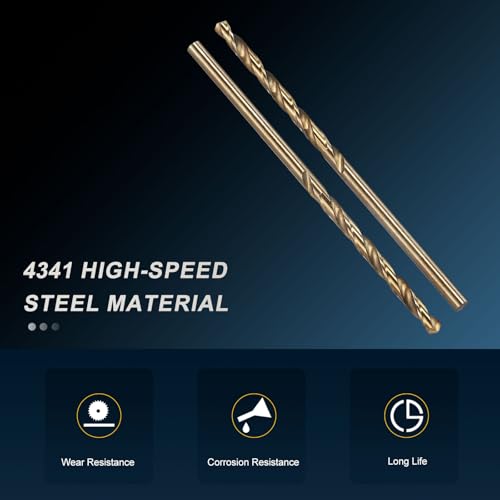 PATIKIL #35 Drill Bit Micro 4341 High-Speed Steel for Thin Metal 5 Pack - size: #35