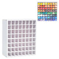 Krafetto 64 Grids Craft Paint Storage Organizer, Wall-mountable Paints Holder, Stackable Paint Bottle Rack Stand for 2oz Acrylic Craft Paints - color: 1pc white paint rack