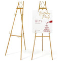 53.9" Gold Easel Stand for Sign, Display Easel for Wedding Sign, Painting - color: Gold DM