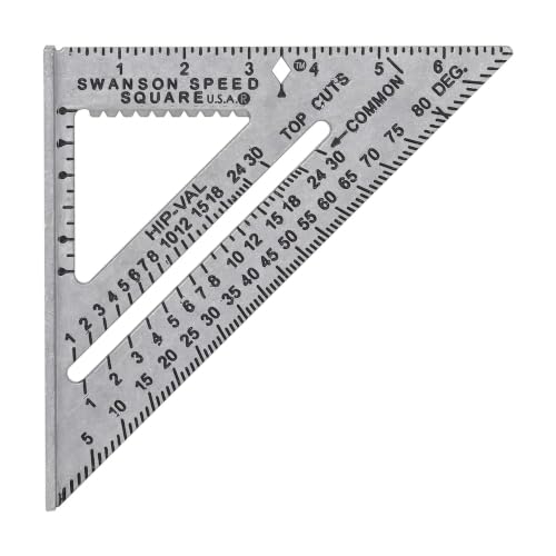 Swanson Speed® Square, 7 in. Aluminum Layout Square with Blue Book (S0101) - size: 7 inch, style: 7" Speed Square