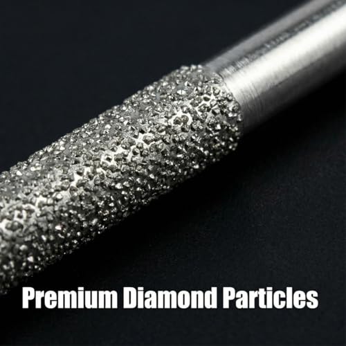 30 Pcs 1mm/2mm/3mm Needle Shape Diamond Bur Bead Reamer, 1/8'' Shank - color: Needle shape burr(1mm.2mm.3mm)