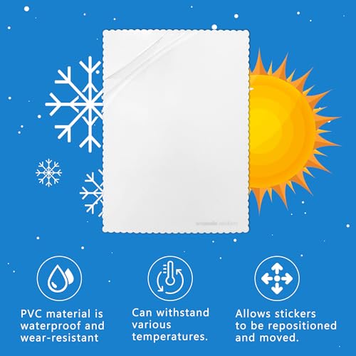 Windshield Sticker Applicator 10 Pack 5"x7" Static Cling for Stickers Easy Application, Removal and Re-Application - size: 5" x 7" (Pack of 2)