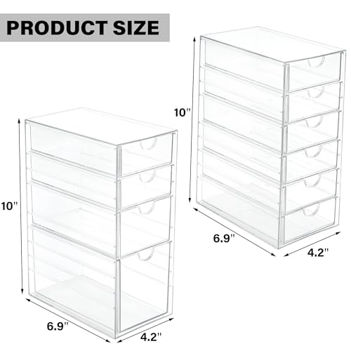 Prsildan Hair Accessories Organizer Acrylic Drawer with 10 Drawers - size: 10 Drawers