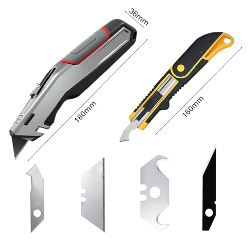 Acrylic Sheet Cutter Tool Plexiglass Cutter and Utility Knife Comes with 40 Blades in 4 Types.