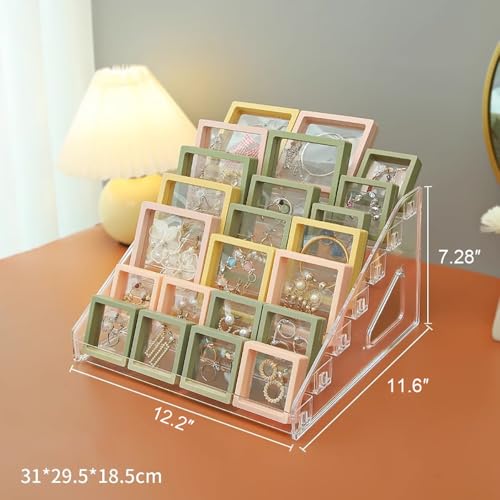 7 Layer Acrylic Paint Organizer & Brush Holder Easy Assembly Paint Storage Rack Acrylic Display Rack for Craft Hobby Miniature Model Makeup Essential Oils Light Can Storage