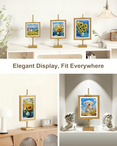 Adjustable Tabletop Easel Stand, Gold 17" H Easels for Display - color: Gold 2Pack