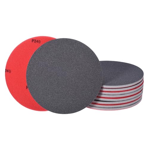10Pcs 6 Inch Hook and Loop Sponge Sanding Disc, 240 Grit - size: 6 Inch 240 Grit