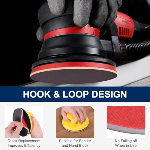 10Pcs 5 Inch Hook and Loop Sponge Sanding Disc, 800-1000 Grit - size: 5 Inch 800-1000 Grit
