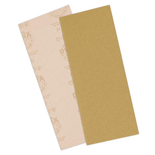 Dura-Gold Premium 1/2 Sheet Gold Sandpaper Sheets, 180 Grit (Box of 16) - size: 180-Grit