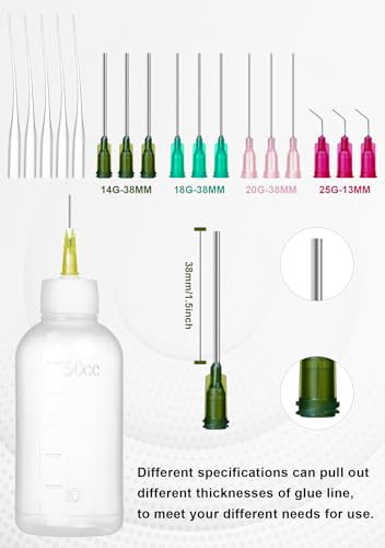 Glue Applicator Bottle Precision Tip Squeezable Bottle and Dispenser Nozzle - size: 30ml, 50ml