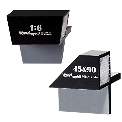 Dovetail Guide Set – 1:6 & 45°/90° Magnetic Saw Guide for Layout, Framing, and Joinery – CNC Aluminum Angle Tool for Woodworking and Cabinet Marking - size: Saw Guide - Set: 1:6 & 45°/90°