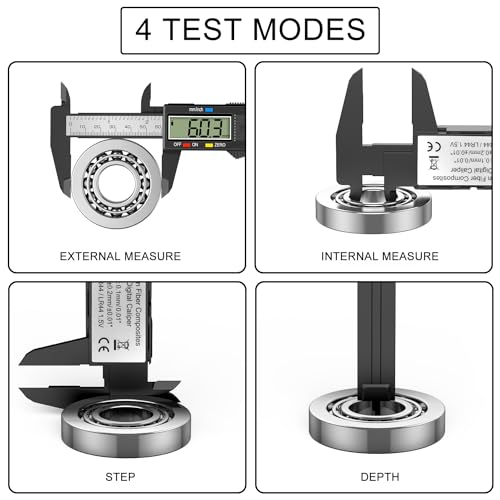 HDLNKAK Digital Caliper, 6 inch/150 mm Precision Caliper with LCD displays - color: Dark Black