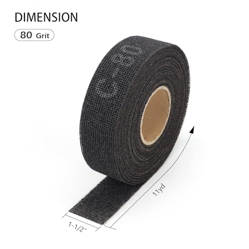 SCOTTCHEN Sanding Rolls/Plumbing Sanding Cloth 1-1/2" x 11yd (33 ft) / Plumber's Double Side Open Mesh/Silicon Carbide Grit #80-1Roll - size: Roll: 1-1/2"x 33 ft, style: #80