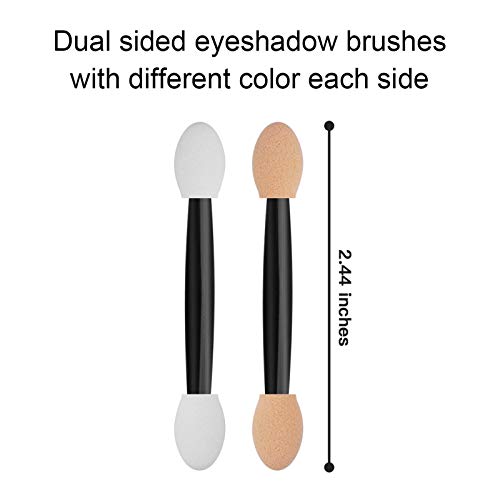Cuttte 120PCS Disposable Eye Shadow Applicators Sponge with Container - color: Black