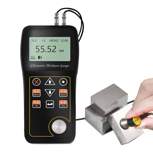 Ultrasonic Thickness Gauge 0.025-19.685in for Steel, Pipes, Plastic, Glass