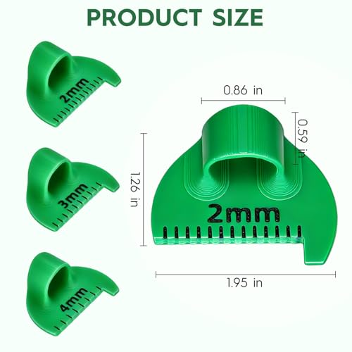 Edge Stitch Lock and Sewing Gauge, 2mm/3mm/4mm Edge Sewing Lockranding Tool, Quilting Templates Rulers Needle Gauge Measuring Seam Gauge for Fabric Straight Stitching(Green) - color: Green