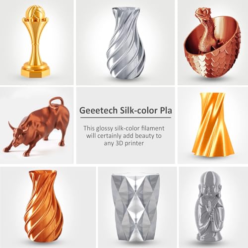 Geeetech Silk PLA Filament 1.75mm, Metallic Copper Silk Filament - color: 1kg Silk Copper